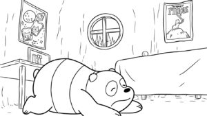 coloriage We Bare Bears à imprimer pour enfant de 6 ans