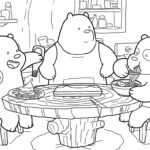 coloriage We Bare Bears a imprimer