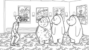 coloriage We Bare Bears et decoupage a imprimer gratuit