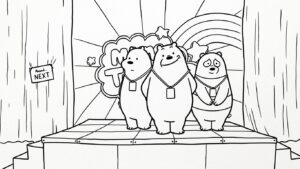 image de coloriage We Bare Bears pour enfant
