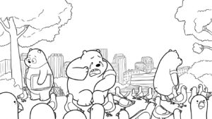 coloriage We Bare Bears a colorier en ligne