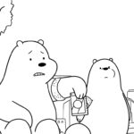 coloriage We Bare Bears à imprimer a4