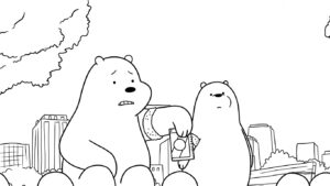 coloriage We Bare Bears à imprimer a4