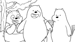 coloriage We Bare Bears à imprimer gratuitement pdf