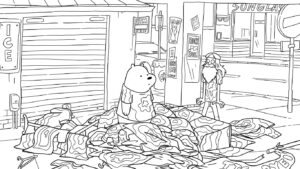 coloriage We Bare Bears et découpage à imprimer