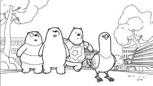 coloriage We Bare Bears en ligne pour enfant