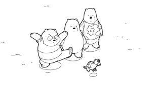coloriage We Bare Bears pour enfant de 6 ans