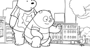 imprimer coloriage We Bare Bears pour enfant