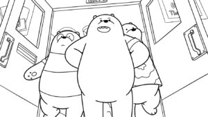 coloriage We Bare Bears pour enfant de 10 ans