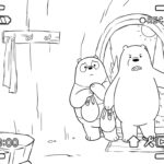 coloriage We Bare Bears à imprimer a4