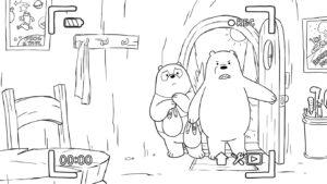 coloriage We Bare Bears à imprimer a4