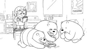 coloriage We Bare Bears gratuit a imprimer