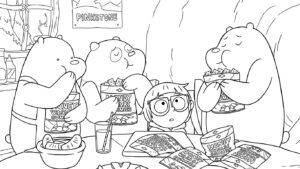 coloriage We Bare Bears à imprimer pdf gratuit