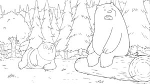 coloriage We Bare Bears à imprimer pour enfant de 4 ans