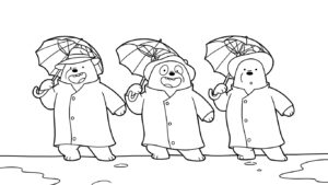 coloriage We Bare Bears a colorier en ligne gratuitement