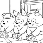 coloriage We Bare Bears a imprimer pour enfant de 4 ans