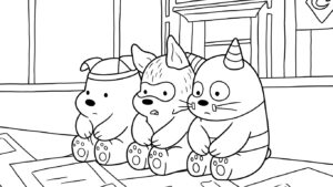 coloriage We Bare Bears a imprimer pour enfant de 4 ans