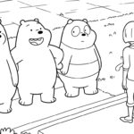 coloriage We Bare Bears à imprimer a4