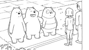 coloriage We Bare Bears à imprimer a4