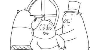imprimer coloriage We Bare Bears pour enfant