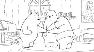 coloriage We Bare Bears pour enfant de 3 ans