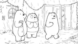 coloriage We Bare Bears à imprimer pour enfants