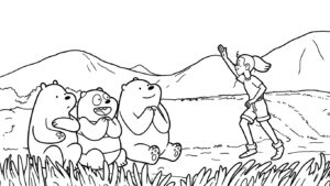 coloriage We Bare Bears pour enfant de 6 ans