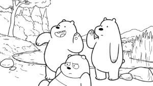 coloriage We Bare Bears a imprimer