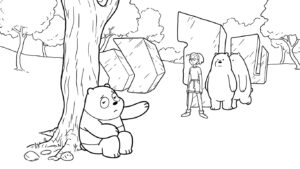 coloriage We Bare Bears à imprimer a4
