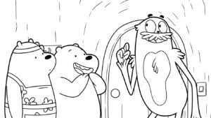 coloriage We Bare Bears et decoupage a imprimer gratuit