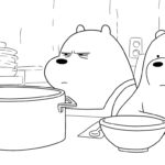 coloriage We Bare Bears à imprimer pour enfant de 4 ans