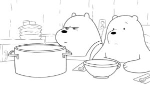 coloriage We Bare Bears à imprimer pour enfant de 4 ans