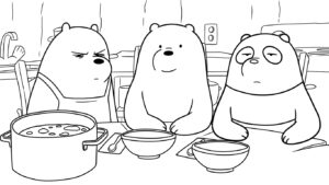 coloriage We Bare Bears a imprimer gratuit