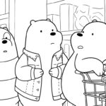 coloriage We Bare Bears pour enfant de 4 ans