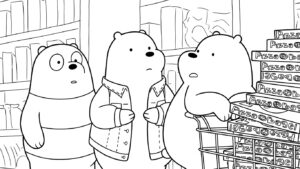 coloriage We Bare Bears pour enfant de 4 ans