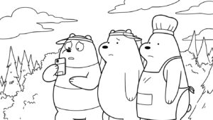 coloriage We Bare Bears pour primaire