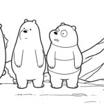 coloriage We Bare Bears a imprimer pour enfant de 4 ans