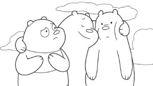 coloriage We Bare Bears a imprimer pour enfant de 4 ans