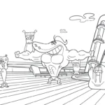 coloriage Zig e Sharko à imprimer pour enfant de 9 ans