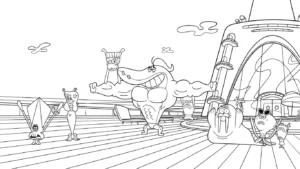 coloriage Zig e Sharko à imprimer pour enfant de 9 ans