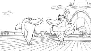 imprimer coloriage Zig e Sharko gratuit