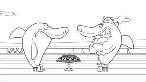 coloriage Zig e Sharko à imprimer gratuitement
