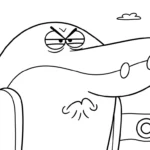 coloriage Zig e Sharko a imprimer pour enfant de 4 ans