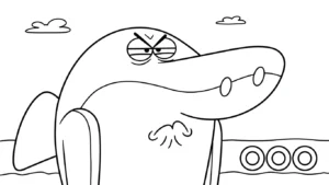 coloriage Zig e Sharko a imprimer pour enfant de 4 ans