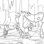 a imprimer coloriage Zig e Sharko gratuit