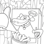coloriage Zig e Sharko à imprimer a4
