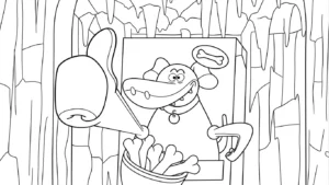 coloriage Zig e Sharko à imprimer a4