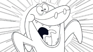 image pour coloriage Zig e Sharko enfant