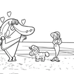 coloriage Zig e Sharko pour primaire