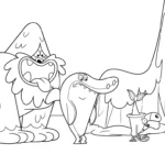 coloriage Zig e Sharko à imprimer pour enfant de 7 ans